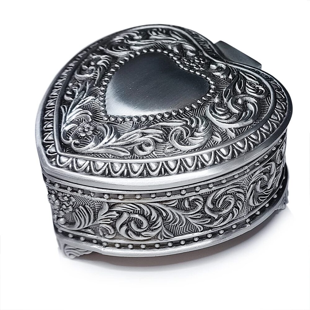 3049 Emboss Alloy Metal Music Box Wind Up and Golden Movement Music Box